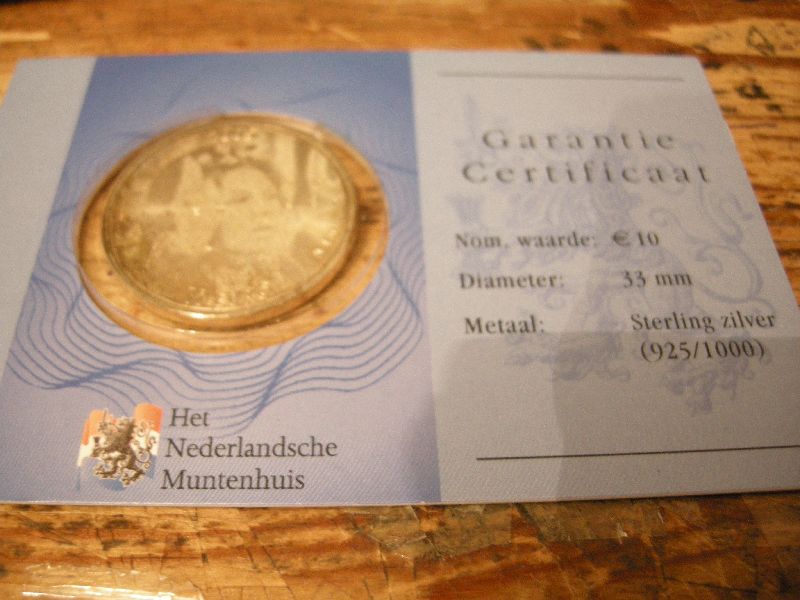 (afbeelding voor) 10 Euro munt Nederland 2005 Coincard HNM